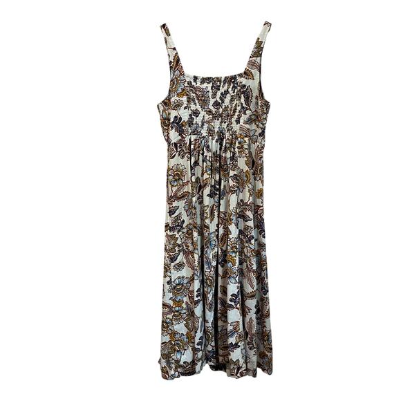 Old Navy Fit & Flare Linen Blend Floral Cami Midi Dress Size L - Picture 3 of 10